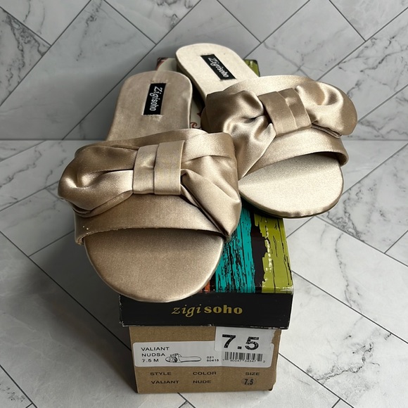 NWT ZIGI SOHO Womens Valiant Open Toe Casual Slide Sandals Shoes - Nude 7.5M - Picture 2 of 8